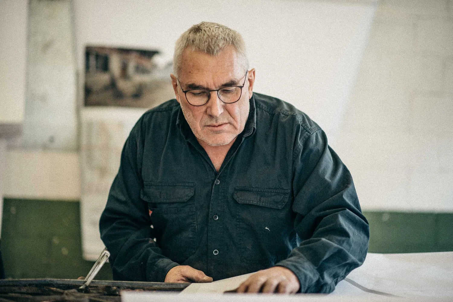 Walter Rohrer bei der Arbeit